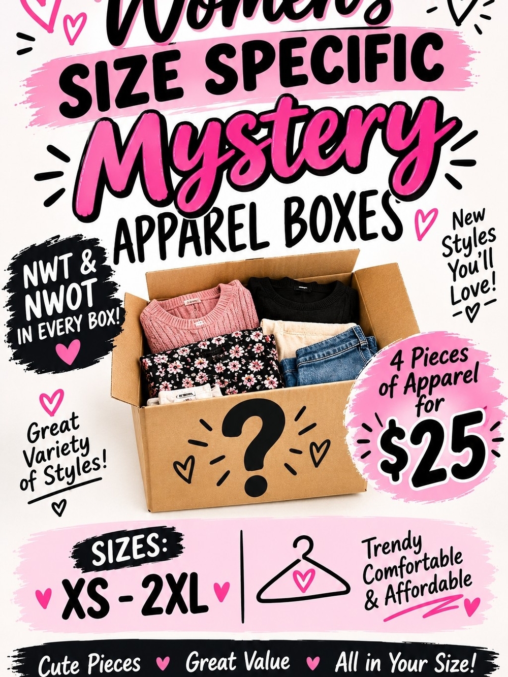 Size-Specific Women's Mystery Apparel Box